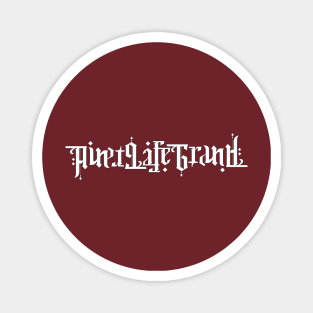 Widespread Panic Ain't Life Grand  Ambigram in white Magnet